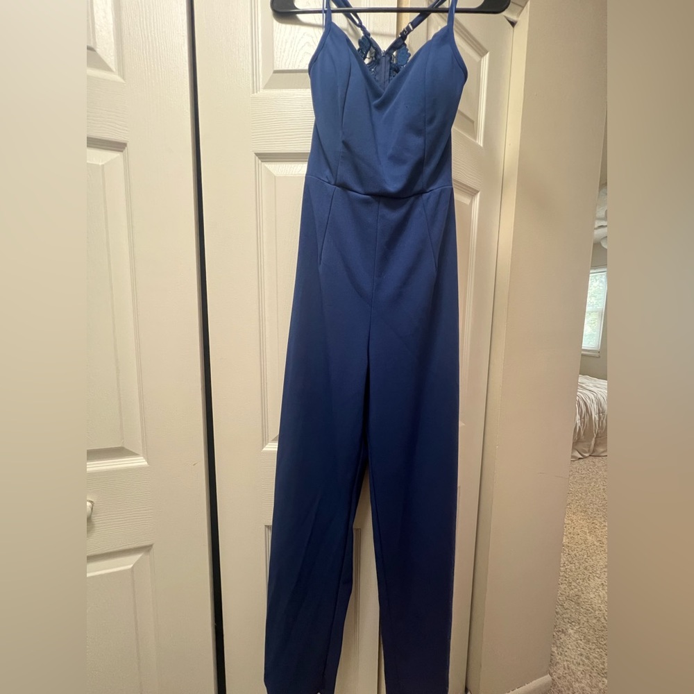 Blue jumpsuit